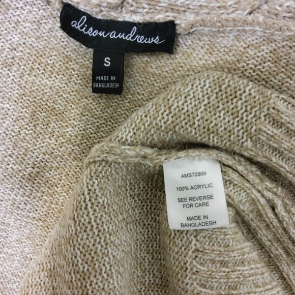 Alison Andrews Cowl-Neck Knitted Sweater Dress with Pockets Small EUC - Picture 2 of 14